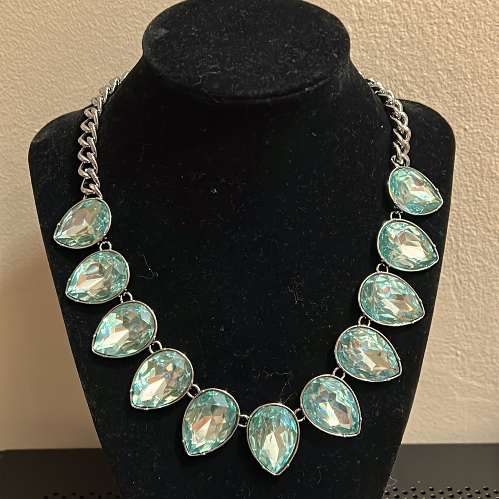 Large Rhinestone Statement Necklace - image 5